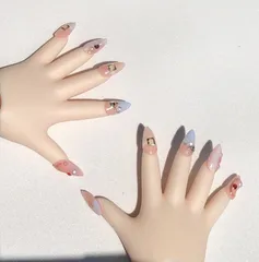 ドール用ネイルチップ　ピンクカラフル