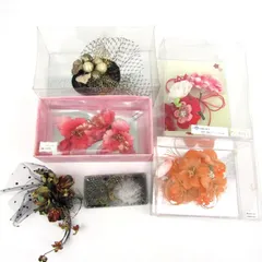 髪飾り ヘアアクセサリー かんざし コーム等 6点セット 和装小物 まとめて 大量 レディース 【中古】