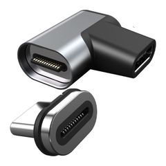 USB-C磁気 Type-Cマグネット式アダプター 140W 5AノートパソコンUSB-C急速充電 直角 24ピン PD急速充電 10Gbpsのデータ転送 映像出力 60Hzで4Kの動画 USB3.1 Thunderbolt 3 HITZ24