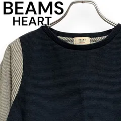 BEAMS HEART ビームスハート 半袖カットソー 無地 ストライプ  ブラック レディース 43-04-0594-416 23S-HG046