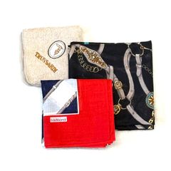 ハンカチ・タオルハンカチ3枚セット　TRUSSARDI traditional