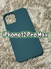 【くすみグリーン・iPhone12ProMax】カメラ保護付きシリコンケース
