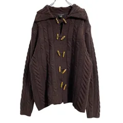 skyr ウール ニット セーター カーディガン XL ブラウン トグルボタン ビッグサイズ 古着卸 アメリカ仕入 a610-7563