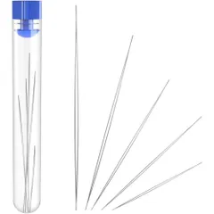 【特価セール】ビーズ針 ビーズ通し針 超極細針 糸通し ビーズ通し ビーズ刺繍針 ビーズ織り針 手作り DIY 縫製 手芸用品 ブレスレット ジュエリー作成 収納チューブ付き（5.8/7.6/10.2/11.4/14cm）