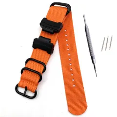 【在庫処分】[watches419] For G-SHOCK 交換用ベルト バンド ベルト アダプター 腕時計 部品 バネ棒外し付き 先環カバー 2個セット +交換用アダプター ナイロンベルトセット【バネ棒＋工具付】のサムネイル