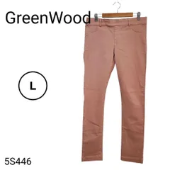 GreenWood テーパードパンツ ストレッチ くすみピンク ウエストゴム