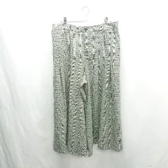 ◇ ⊂ MB<!-利用不可文字-!>mint breeze ウエストゴム チェック柄 ガウチョパンツ サイズ3L グレー ブルー レディース E  【1501230020824】