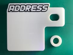 自賠責ステッカープレート　アドレス　ADDRESS　上文字B　白地黒文字