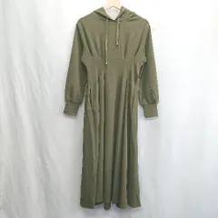 ◇ ⊂ SAISON DE PAPILLON セゾンドパピヨン 長袖 ロング ワンピース サイズS カーキ レディース E  【1501230020664】