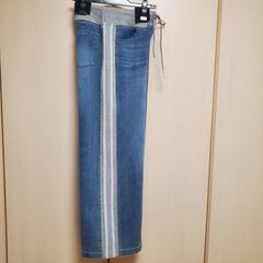 Bluefronce/robe ストレートデニム ワイドパンツ サイド配色　新品タグ付き　ストレッチ