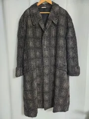 アンゴラ混 ★希少 ロング XLサイズ★ メンズティノラス コート ヘリンボーン アンゴラ混 ☆希少 ロング XLサイズ☆ メンズティノラス コート