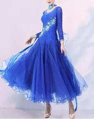 社交ダンス衣装　ワンピースドレス　モダンドレス　オーダーメイド