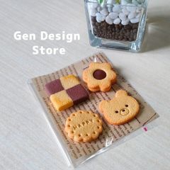 樹脂粘土 3段アイスのキーホルダー(いちご、ミント、バニラ) フェイク