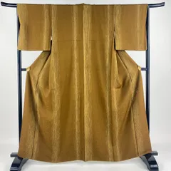 小紋 身丈162.5cm 裄丈65.5cm M 袷 草野一騎 落款 クローバー 茶緑色 正絹 秀品 【中古】 - メルカリ
