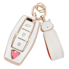 【新着商品】[ZANEKO] 新型アウトランダー キーケース適合三菱 Outlander キーカバー新型アウトランダー PHEV GN0Wスマートキーケース (猫、ホワイト)