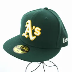 ニューエラ NEW ERA 59FIFTY オークランド アスレチックス 野球帽 ベースボールキャップ 帽子 7 3/8 58.7cm 緑 グリーン /TK