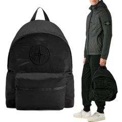 1 STONE ISLAND ストーンアイランド 811590776 V0029 ブラック バックパック リュックサック