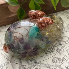 0908146　千層✨ラビットフローライト14*22ミリ　貫通穴