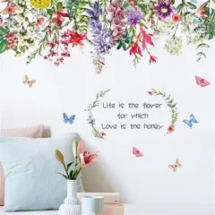 【在庫セール】Condessacity ウォールステッカー ウォールすてっかー 花 壁紙シール ステッカー植物 蝶 春 DIY ウォールペーパー キャラクター ウォールデコ 壁紙シール おしゃれ はがせる 北欧 剥がせる 幼稚園 保育園 子供部屋 装飾 部屋飾