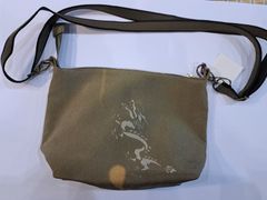 草木型染めちりめんポシェット【昇り龍A】