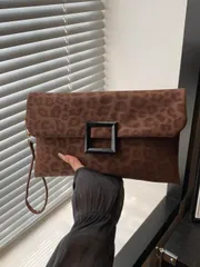 バッグ レディース クラッチバッグ レディース クラッチバッグ、ファッショナブルなヒョウ柄 スクエアバッグ、フラップカバー ハンドバッグ