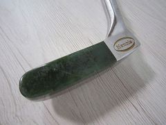 超レア逸品 手作りHennis 天然ひすい (翡翠)パター 本体 専用カバー付