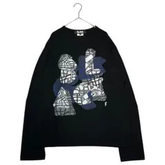BLACK COMME des GARCONS(ブラックコムデギャルソン) 18AW BLACK Graphic Logo L/S Tee ブラック グラフィック ロゴ 長袖 Tシャツ 1B-T004 XL ブラック AD2018