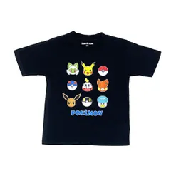 ポケットモンスター キッズ パルデアフェイス Tシャツ(ブラック) 140cm アパレル ポケモン