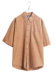 【お得なクーポン配布中!】 90s OLD GAP チェック 半袖 ボタンダウン シャツ メンズ XL / 90年代 オールド ギャップ 半袖シャツ 大きいサイズ マルチカラー BD 旧タグ