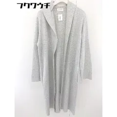 ◇ PLST プラステ 長袖 ロング ニット カーディガン サイズM グレー レディース  【1109220006058】