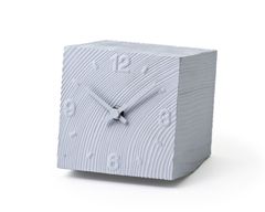 レムノス 置き時計 アナログ アルミ キューブ cube AZ10-17 GY Lemnos