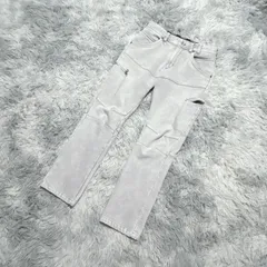 【美品】FIELD Core  フィールドコア  デニムパンツ  裏起毛  (L)  カジュアル  個性的  メンズ  グレー系  灰色【送料無料】