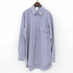 ヨウジヤマモト Yohji Yamamoto 比翼 ロングシャツ メンズ ブルー size3 [Y00727]のサムネイル