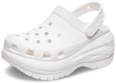 クロックス レディース メンズ 厚底サンダル メガ クラッシュ クロッグ ホワイト MEGA CRUSH CLOG WHITE 真っ白 (28.0 cm) [ホワイト] [28.0 cm]