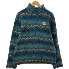 古着 ザノースフェイス THE NORTH FACE 総柄 ハーフジップ フリースプルオーバー メンズL相当/eaa523462