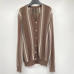 【中古】NEEDLES(ﾈﾍﾟﾝﾃｽ) 長袖カーディガン ストライプ ブラウン サイズM EJ237 ニードルズ[17]のサムネイル