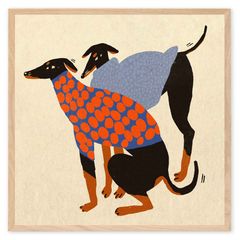 PSTR studio アートポスター 50×50cm Autumn Doggos 北欧雑貨 アートプリント ポスター/145x110883-50x50