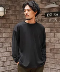 新品 未使用 JIGGYS SHOP(ジギーズショップ)ロンT クルーネック ルーズシルエット 217414 ブラック