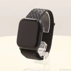 〔中古品〕 Apple Watch Series 7 GPS 41mm ミッドナイトアルミニウムケース ブラックNikeスポーツループ【198】