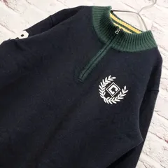 【ロゴ刺繍】チャップス CHAPS ハーフジップモックネック  ニット セーター
