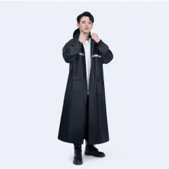 ☆ ブラック ☆ Mサイズ ☆ レインコート レインコート 自転車 レインポンチョ ポンチョ 雨合羽 かっぱ 合羽 カッパ レインウェア ロングレインコート 雨具 ロング丈 ロング 撥水 自転車用 バイク用 バイク 通勤 雨 梅雨 メンズ レディース