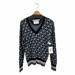 ホワイトマウンテニアリング WHITE MOUNTAINEERING 幾何学模様 Vネックニット メンズ JPN：S のサムネイル