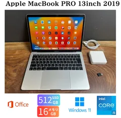 「超美品」Apple MacBook PRO Retina 13inch 2019/CPUi5 1.4GHZ/16GB/SSD512GB/Windows11/office2024/CJ406