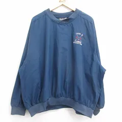 XL/古着 長袖 ジャケット メンズ 00s ゴルフ 大きいサイズ クルーネック 紺 ネイビー 24sep12 中古 アウター ジャンパー ブルゾン