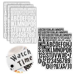 【新着商品】文字シール ナンバーシール 番号 大きさ2/4CM 防水 6枚セット シール シール ブラック アルファベット アルファベット ステッカー ホワイト 大きい 数字 PAVIKE