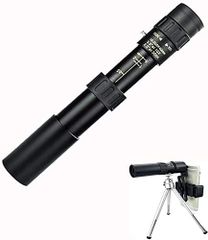 【中古】単眼鏡 スマホ撮影 望遠鏡 10-300x40 高倍率 ズーム式 低照度暗視 卓上 三脚とスマホレンズクリップ付き 野鳥 運動会 野球観戦スポーツイベン