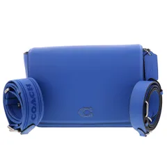 【美品】COACH （コーチ） 2WAY ﾒｯｾﾝｼﾞｬｰ ﾊﾞｯｸﾞ シグネチャー キャンバス インテリア ショルダー/メッセンジャーバッグ ブルー Blue Leather レザー CJ843 used:A