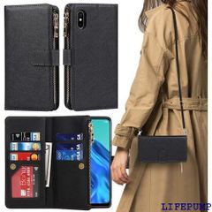 iPhoneX ケース / iPhoneXS ケース 0s ケース アイフォン10 アイホン10 アイフォン10s アイホン10s iPhone 10 10s ケース case 適用 iCoverCase ストラップホール付き カード収納 ー ブラック 605