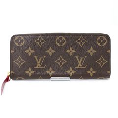 ルイ ヴィトン LOUIS VUITTON ポルトフォイユ･クレマンス ラウンドファスナー長財布 モノグラム M60742 フューシャ 【中古】Sランク