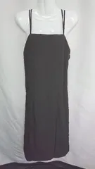 ◇ Θ mysty woman ミスティウーマン バックスリット キャミソール ロング ワンピース サイズF ブラック系 レディース E  【1409100058970】のサムネイル